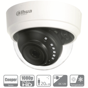 Cámara Dahua Domo 2Mp, Apertura 103°, Lente 2.8mm, IR 20 Mts, Interior.